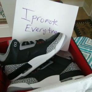 Nike Air Jordan Retro 3 Black Cement size 12